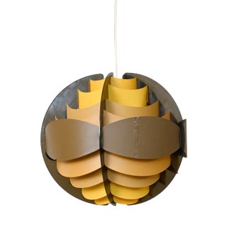 Brown Suspension Lamp, 1970s For Sale