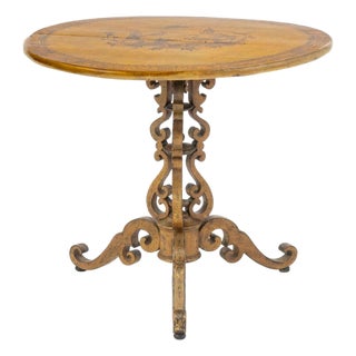 Chinoiserie Yellow Painted Occasional Table For Sale