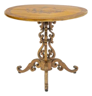 Chinoiserie Yellow Painted Occasional Table