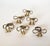 Vintage Brass Tassel Bow Napkin Rings - Set of 6 For Sale In Dallas - Image 6 of 7