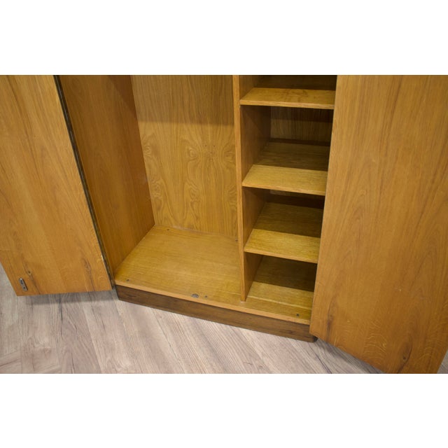 Brown Art Deco Oak Compact Wardrobe, 1930s For Sale - Image 8 of 10