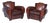 Art Deco French Moustache Back Leather Club Chairs, 1930, Set of 2 For Sale