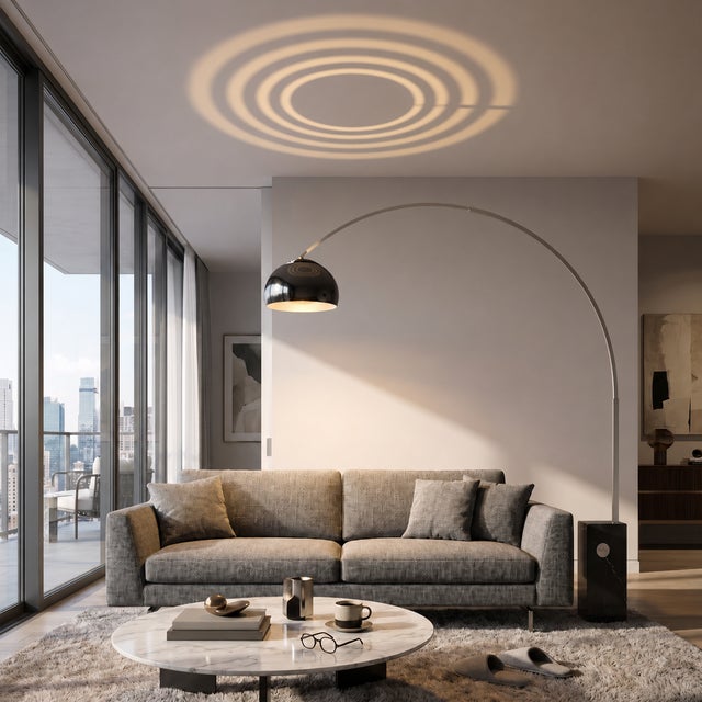 Satin nickel and black marble, 92 inches of statement lighting - smart-home ready, zero installation. Satin nickel paired...