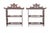 Chinoiserie Vintage Century Mahogany Three-Tier Pagoda Wall Shelf—A Pair For Sale - Image 3 of 9