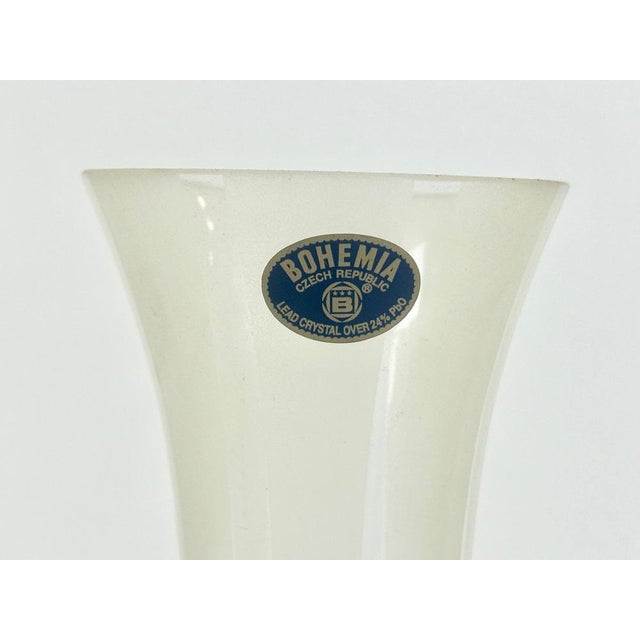 Lead Crystal Bohemia Vase from Poděbrady Glassworks, 1980s, in Flawless conditions. Designed 1980 to 1989 This piece has...