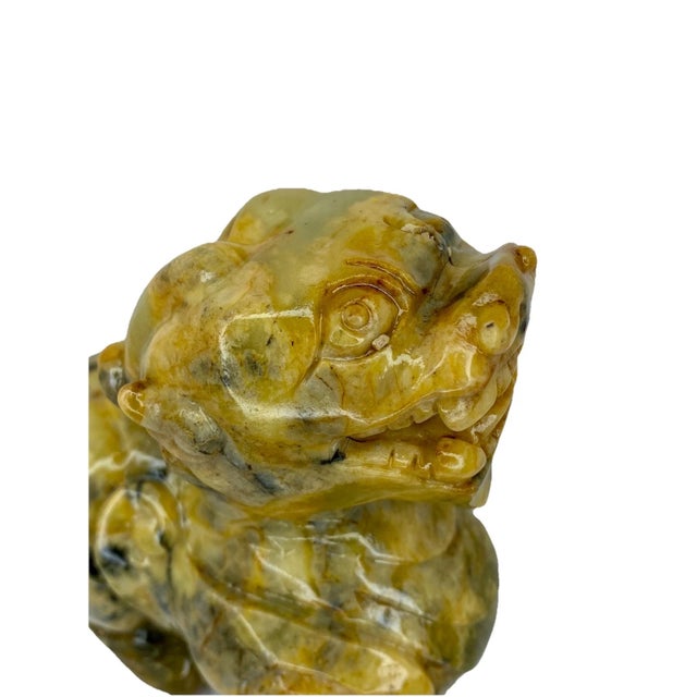 Unique Antique Chinese Jade Pixiu Statue Wealth Guardian Feng Shui Fortune Beast For Sale - Image 9 of 12