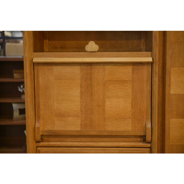 Wood Secretary Cabinet by Guillerme and Chambron for Your Home, 1950s For Sale - Image 7 of 9