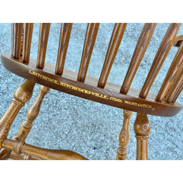 L. Hitchcock Oak Stonington Harvest Paint Decorated Side Chairs - Set of 4 For Sale - Image 12 of 12
