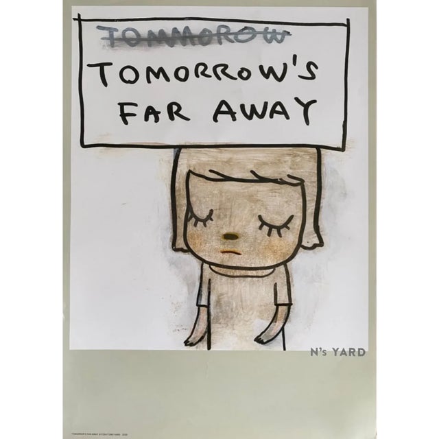 Yoshitomo Nara, Tomorrows Far Away, 2020 Framed in a Black Box Frame Offset print on paper 51.5 × 36.4 cm (20 3/10 × 14...