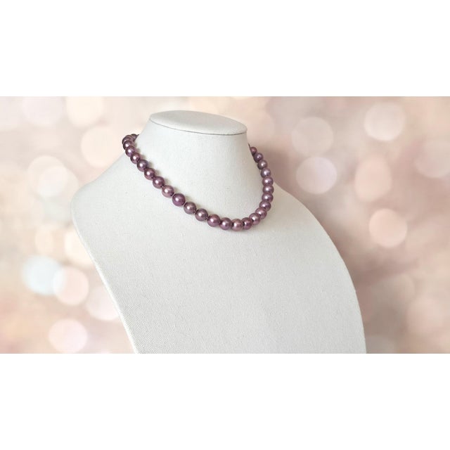 Genuine Edison Freshwater Pearl Necklace With 14k Gold Clasp For Sale - Image 4 of 12