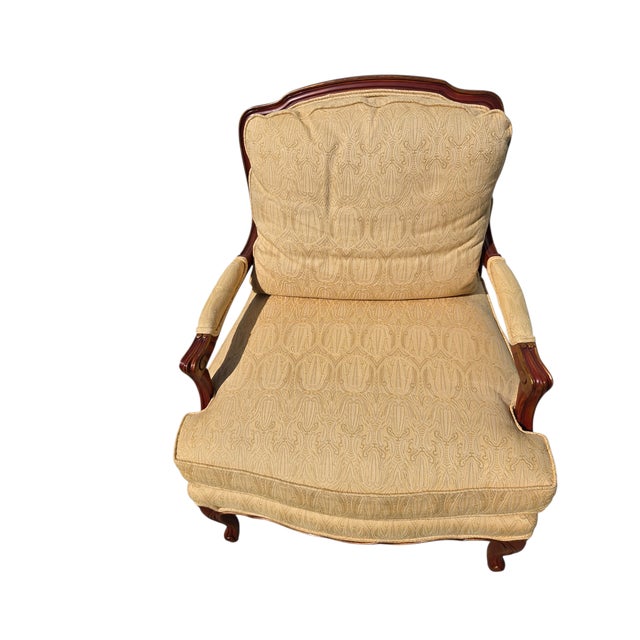 Thomasville TRS Furniture Inc. Armchair Regency Bergere Lounge Chair Louis XV For Sale - Image 10 of 15