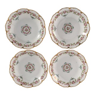 Vintage French Floral Berry or Dessert Bowls - Set of 4 For Sale