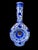 Chinoiserie Chinese Blue and White Donut Vase For Sale - Image 3 of 10