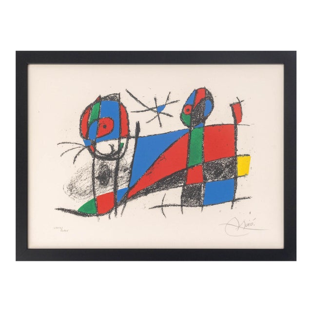 Joan Miro "Lithograph Vi" Lithograph, 1975 For Sale