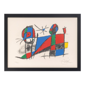 Joan Miro "Lithograph Vi" Lithograph, 1975