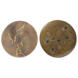 Hand-Painted Abstract Ceramic Plate by Alan Beitner, 1960s