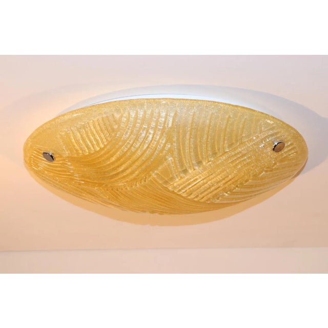 Glass Mid-Century Modern Murano Glass Ceiling Lamp For Sale - Image 7 of 13