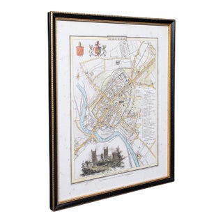 Antique City of Exeter Map, English, Framed, Atlas Excerpt, Georgian, Circa 1805 For Sale