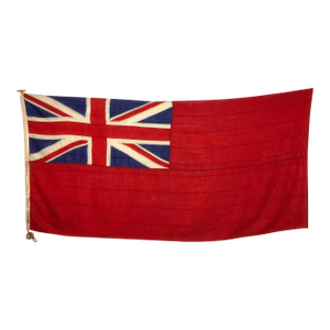Oversize Vintage Wool British Red Ensign Flag With Union Jack