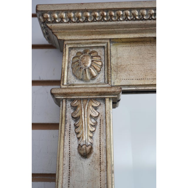 Silver Labarge Silver Leaf Italian Style Mirror W. Gold Wash For Sale - Image 8 of 12