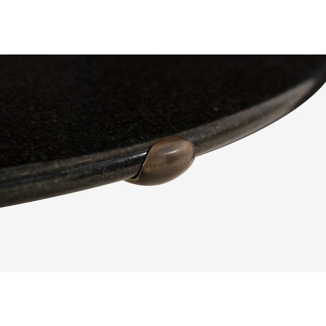 Set of Three Cedric Hartman Bronze & Black Granite Side Tables,1970s For Sale - Image 11 of 16