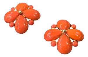 A Pair of Striking 1960s Italian Costume Jewelry Huge Earring by Le Amiche