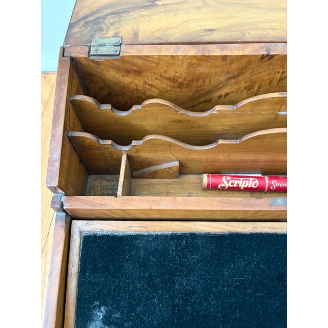 Brown Mid 19th Century French Secretare/Travel Desk With Olive Wood Inlays For Sale - Image 8 of 8