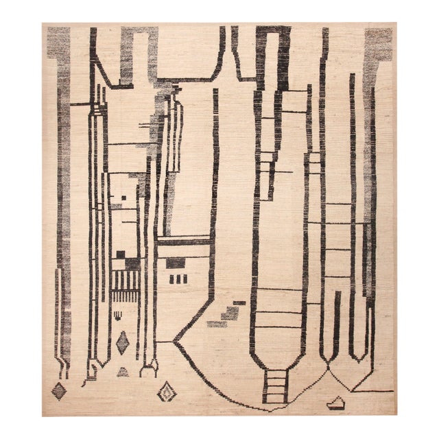 Nazmiyal Collection Abstract Modern Area Rug For Sale