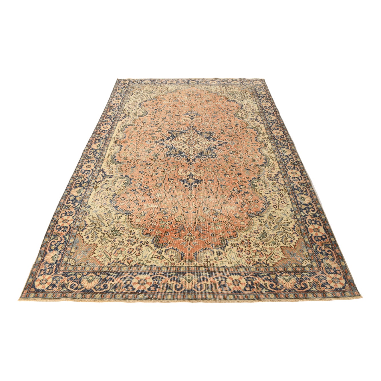 Large Vintage Rug in Wool | Chairish