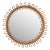1960s Italian Rattan Circular Loop Mirror For Sale