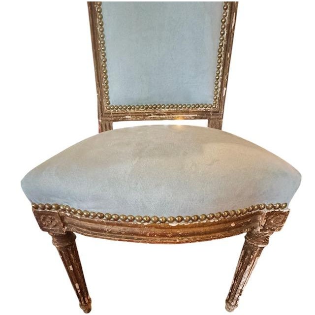 Mid 19th Century Circa 1860 French Louis XVI Boudoir Chair For Sale - Image 5 of 13