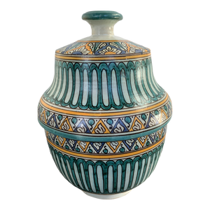 1920s Moroccan Pottery Lidded Bowl/Tureen