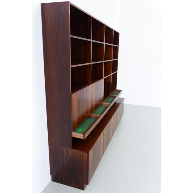 Large Modern Danish Rosewood Bookcase, 1970s For Sale - Image 6 of 18