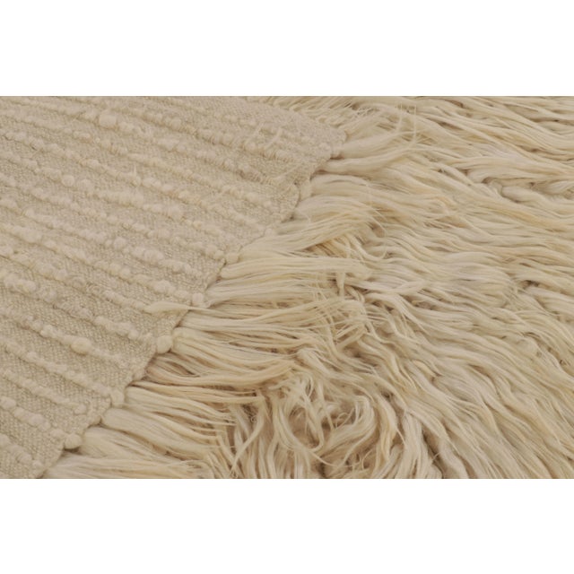 Textile Vintage Turkish Tulu Rug, Beige Wool With Soft Pile - Rug & Kilim For Sale - Image 7 of 7