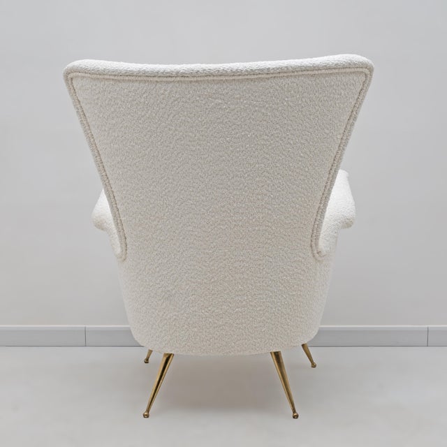 Wood Art Dèco Italian Lounge Armchair attributed to Gio Ponti, 1950s For Sale - Image 7 of 10