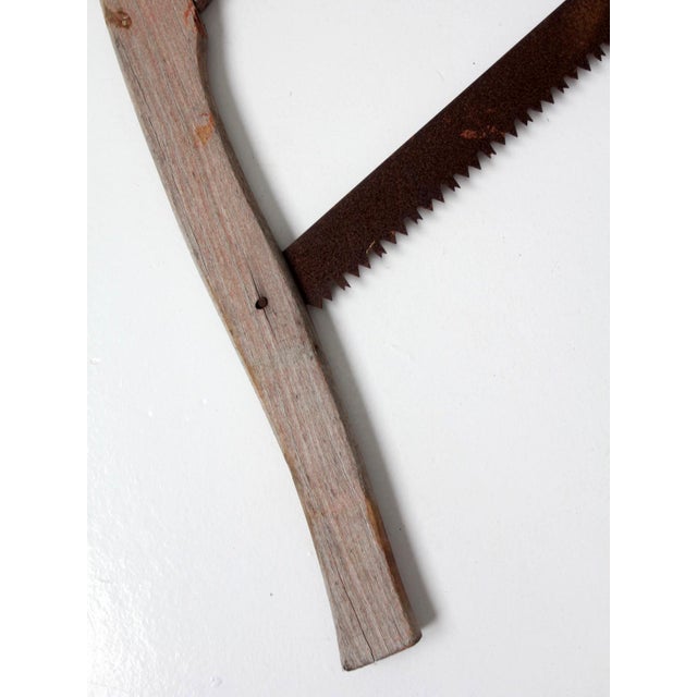 Antique Primitive Wooden Buck Saw For Sale - Image 6 of 12