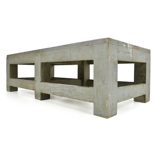 Wood Coffee Table with Patina For Sale - Image 3 of 7