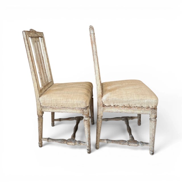 Gustavian (Swedish) 18th Century SwedishPairofChairs From Stockholm - Stamped by Maker For Sale - Image 3 of 3