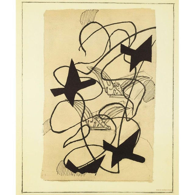 Mid-Century Modern 1971 Rene Char Exhibition Poster Vintage Georges Braque Fondation Maeght France 70s Lithograph For Sale - Image 3 of 11