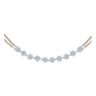 1.00Carat Diamond Necklace Chain Choker For Sale