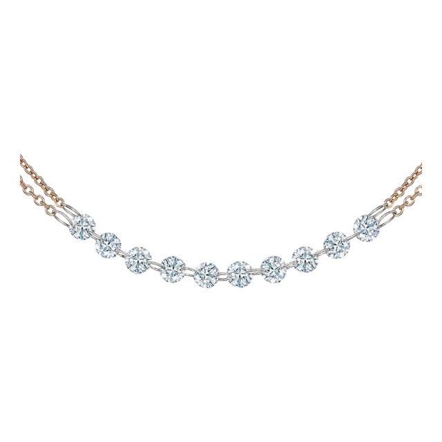 1.00Carat Diamond Necklace Chain Choker For Sale
