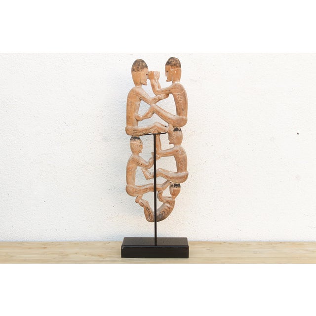 Wood Carved Wood Ancestral Tree of Life Sculpture For Sale - Image 7 of 8