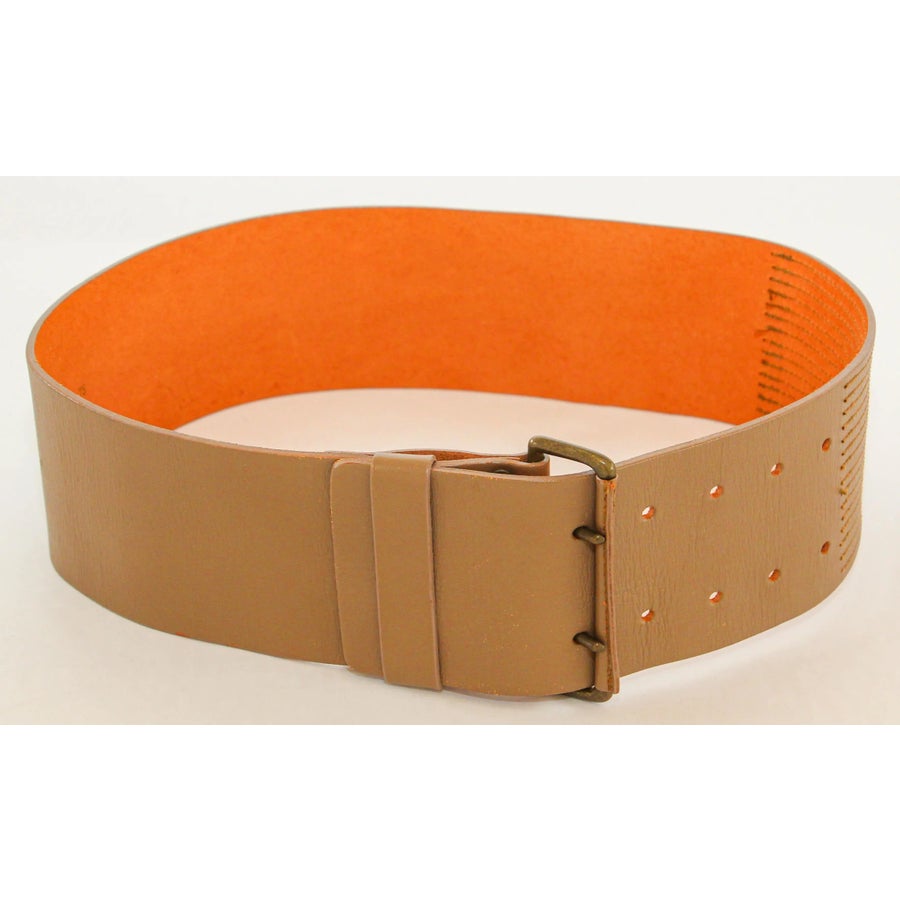 Dries Van Noten Oversized Wide Leather Waist Belt | Chairish