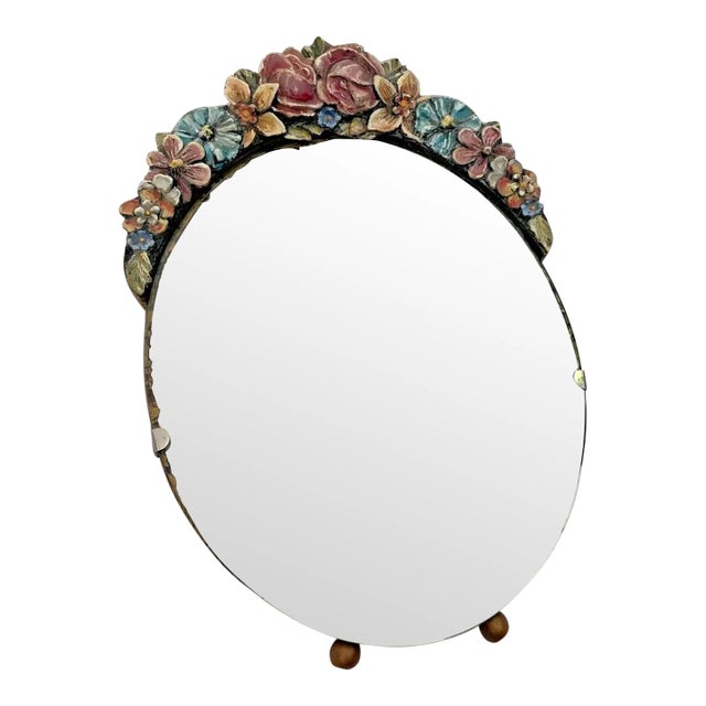 Early 20th Century Barbola Mirror For Sale