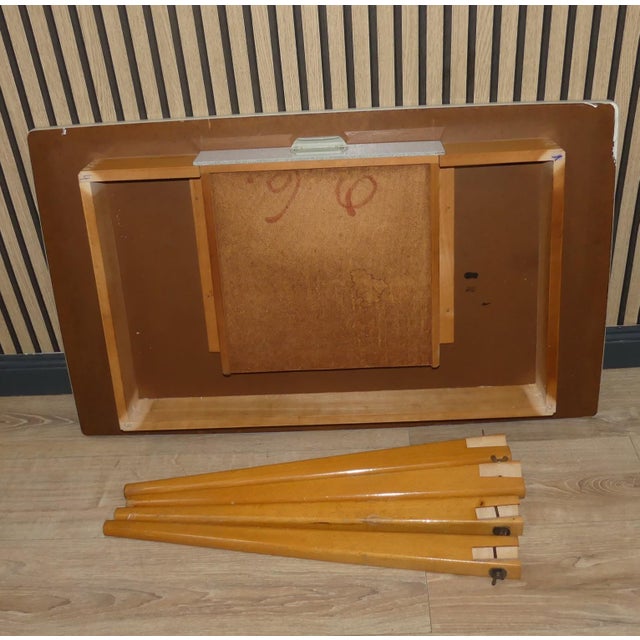 Beige Kitchen Table with Drawer in Formica Wood, 1950s For Sale - Image 8 of 11