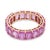 Contemporary Contemporary 15.00 Carat Pink Sapphire 14k Rose Gold Eternity Band, Size 8.25 For Sale - Image 3 of 6