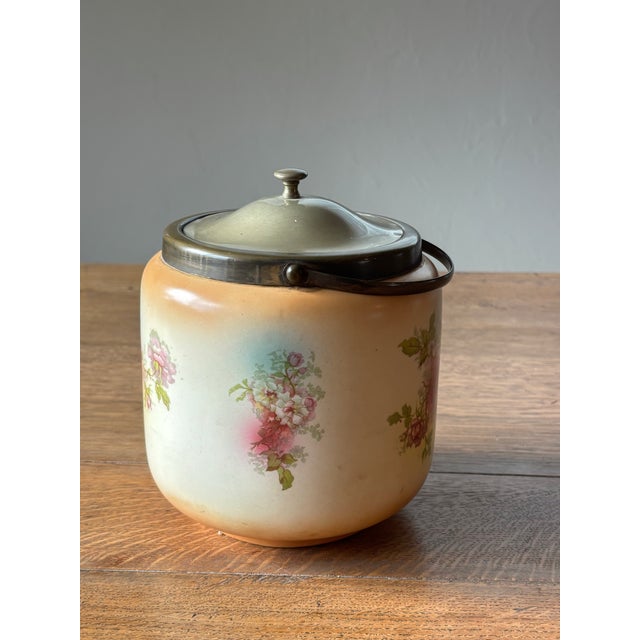 English Antique English Biscuit Barrel For Sale - Image 3 of 8