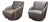 W. Schillig Leather Nikki Swivel Lounge Chairs, a Pair For Sale