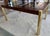 C.1970's Post Modern, Century Furniture -Burl Wood & Brass With Beveled Glass Top Inserts Dining Table For Sale - Image 16 of 16