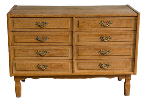 Oak in Style of Henning Kjærnulf Lowboy Wooden Dresser Lowboy Storage Chest Mid-Century Modern Denmark 1960s